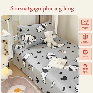 Ga giường kí túc xá,giường đơn kích thước 80,1m,1m2 chất cotton poly mềm mại nhiều mẫu chọn lựa