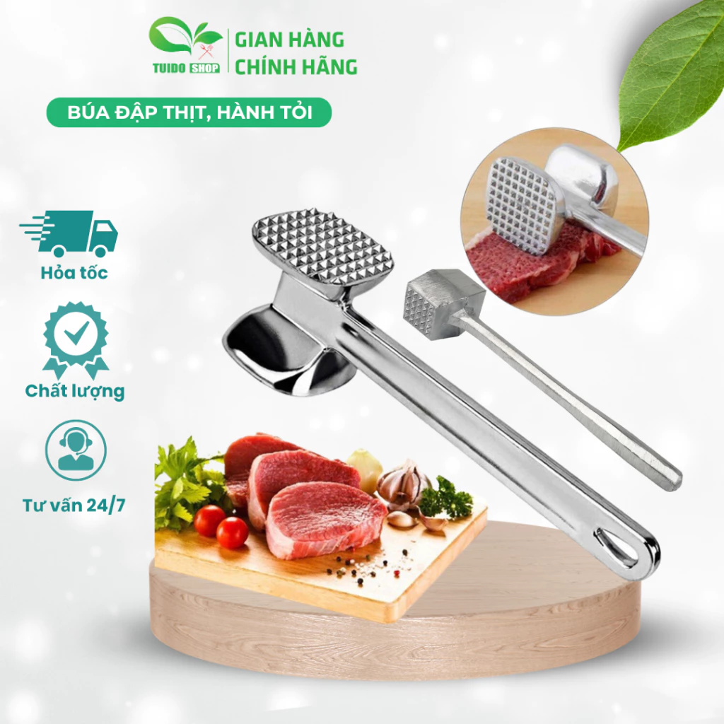 Búa đập thịt, hành tỏi ớt TUIDO SHOP Nhôm đúc nguyên khối chống rỉ