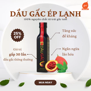 Dầu Gấc Ép Lạnh Gavi 120ml, dầu ăn dặm từ gấc tươi, tăng sức đề kháng, uống trực tiếp