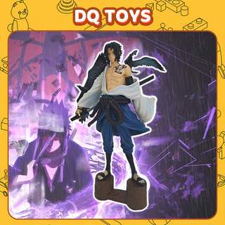 Mô Hình quà tặng decor figure trang trí Nhân Vật Anime Uchiha Sasuke có quạ - 27cm Đứng Đế Gỗ Naruto Shippuden DQ TOYS