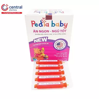 Siro Pediababy ăn ngon ngủ tốt hỗ trợ tăng cảm giác ăn ngon miệng, tăng cường sức đề kháng cho bé - Hộp 20 ống