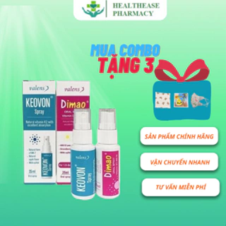 Combo Tăng chiều cao cho trẻ Dimao Vitamin D3 + Keovon Vitamin K2 - Date 2025