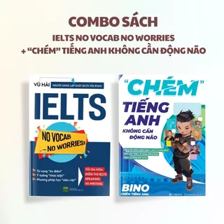 Sách - Combo 2 cuốn : IELTS No Vocab No Worries + Chém Tiếng Anh Không Cần Động Não