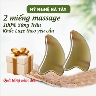 Combo 2 miếng massage mặt bằng sừng nâng cơ trẻ hóa da đẹp tự nhiên