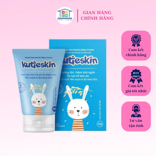 Kem chàm sữa Kutieskin 30gr cho da em bé bị chàm, viêm da cơ địa, khô da, mẩn đỏ, dịu da, dưỡng ẩm