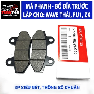 Má phanh. Bố thắng đĩa trước cho Wave Thái 110, Wave ZX, Future 1, và một số xe khác.Sp chất lượng, thông số chuẩn