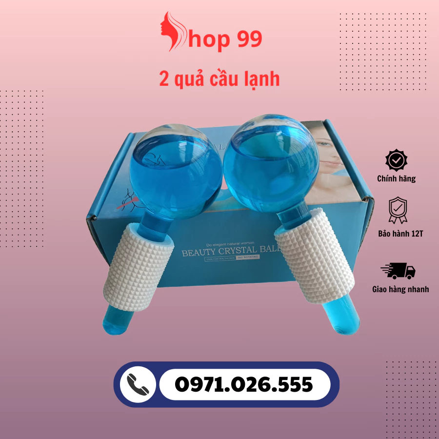 Quả Cầu Lạnh Massage Giúp Tái Tạo, Làm Đẹp Da ,1 Cặp 2 Quả