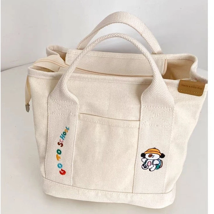 Túi xách bỉm sữa cho bé vải canvas túi mẹ và bé đa năng, túi đeo vai,túi đựng mẹ xe đẩy vải kích thước, (22*22*17cm)