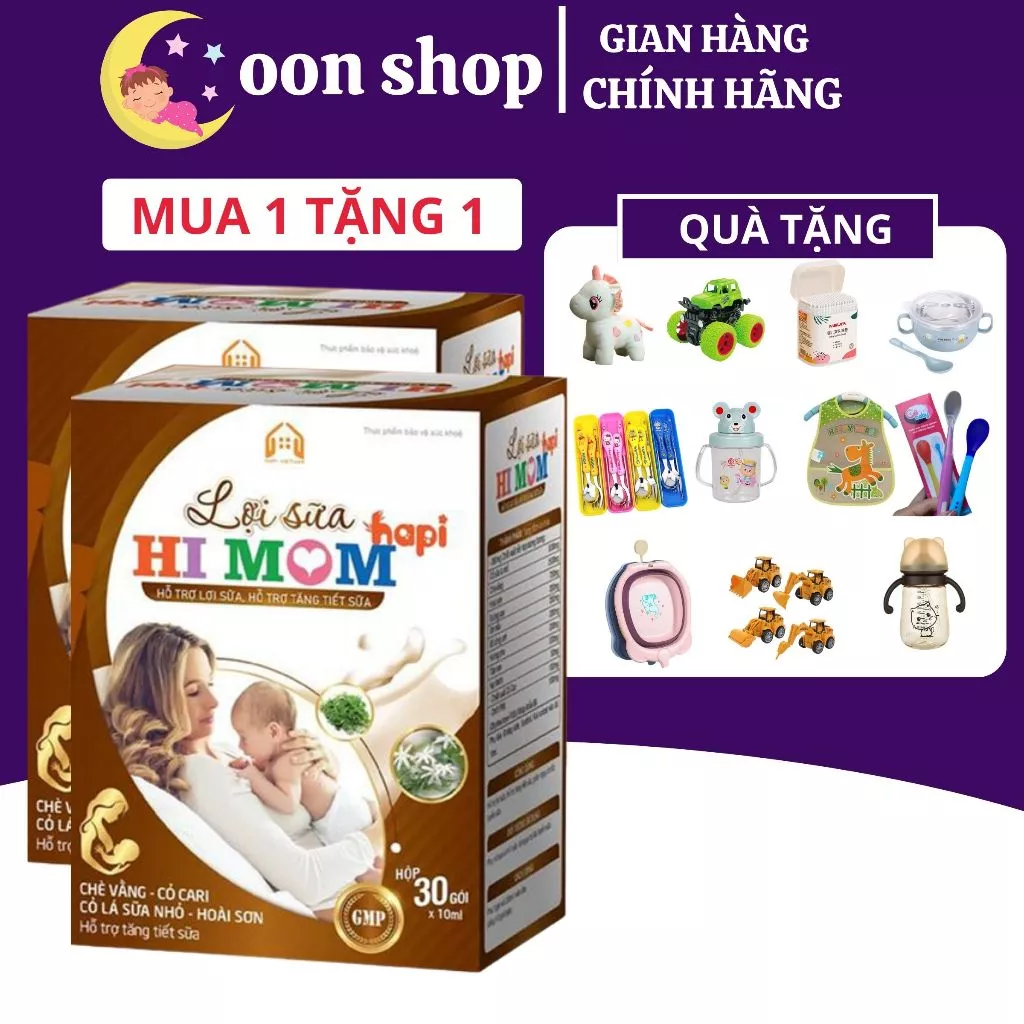 Lợi Sữa Hi Mom Hapi Việt Nam Hỗ Trợ Lợi Sữa Cho Mẹ Hộp 30 Gói x10ml