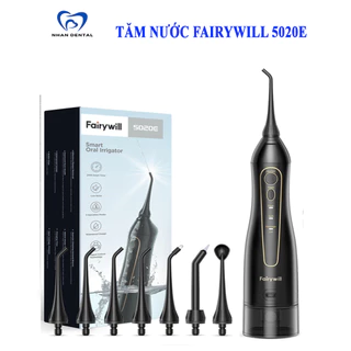 Tăm nước Fairywill F5020E phiên bản 2024 chăm sóc răng miệng răng niềng.Tặng kèm củ sạc chuẩn