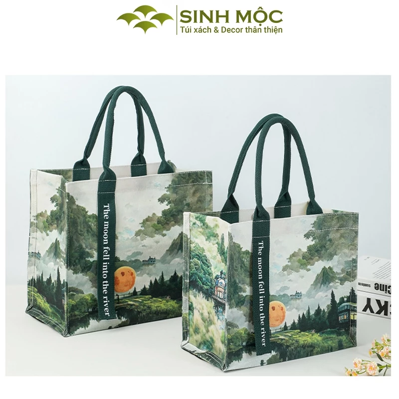 Túi xách nữ, túi vải, túi tote, túi canvas - M3062 (Mặt trăng)