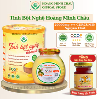 Tinh Bột Nghệ, Tinh Bột Nghệ Nguyên Chất HỘP 400G, Tinh Bột Nghệ Đỏ Hoàng Minh Châu Ocop Quốc Gia, Chất Lượng Cao