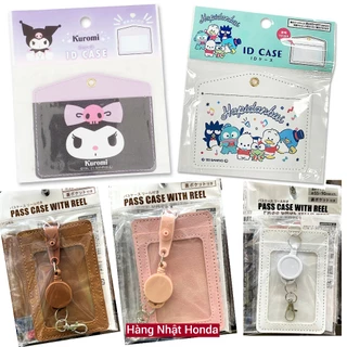 [Daiso Nhật] Ví Đựng Thẻ ID Có Rút Dây Tự Động - Thẻ ID Họa Tiết Hoạt Hình - ID Case Sanrio - Pass Case With Reel