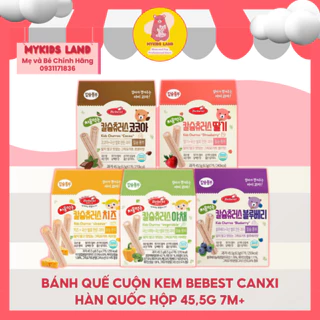 [DATE T3.2025] Bánh quế ăn dặm Bebest cuộn kem bổ sung Canxi cho bé từ 7m+ Hàn Quốc 45,5g