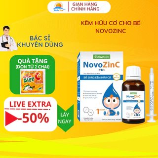 kẽm hữu cơ cho bé và mẹ Novozinc 15ml và Novo Zinc Plus 20ml giúp bé ăn ngon tăng cường tiêu hóa không chát dễ dùng