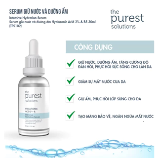 Serum HA The purest solutions Hyaluronic Acid 2% dưỡng ẩm, cấp nước chuyên sâu cho da mềm mượt  30ml