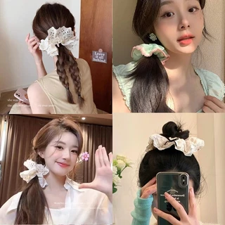 Cột tóc scrunchies xòe to dễ thương co giãn tiểu thư Tatitava