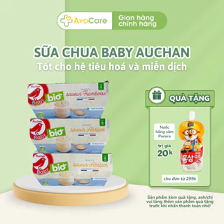 Sữa chua phô mai Baby Auchan BIO cho bé ăn dặm thơm ngon tốt cho hệ tiêu hóa hàng Pháp bay air