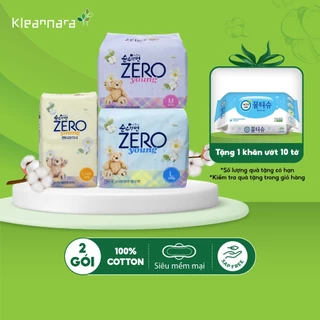 Combo 2 Băng vệ sinh Kleannara Zero Young Hàn Quốc siêu mềm mại, không mùi các size