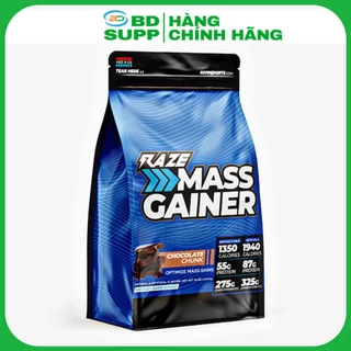 RAZE Mass Gainer 12Lbs 5.4Kg, 1350 Calo, 55G Protein. VItamin & Khoáng Chất, Hỗ Trợ Tăng Cân Tăng Cơ