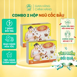 Combo 2 Hộp ngũ cốc Bầu Lạc Lạc Dr.maya - Hỗ trợ mẹ bầu trước và sau sinh - Hộp 30 gói 600gr