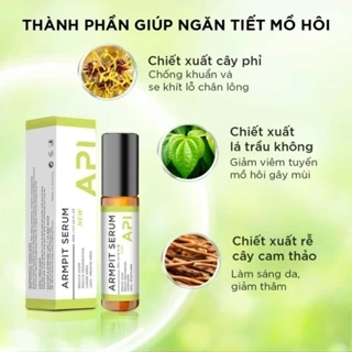 mall inline badgeSerum khử mùi hôi nách API Mee Natural, Thanh lăn làm trắng nách, ngăn tiết mồ hôi 6ml