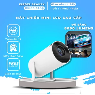 Máy chiếu Mini phòng ngủ tại nhà LCD HY300 3D bluetooth Full HD android 11.0 độ sáng 8000 lumens