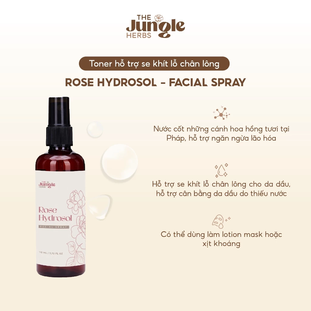 ⚡ FREESHIP⚡ Nước toner hoa hồng Rose Hydrosol nguyên chất handmade