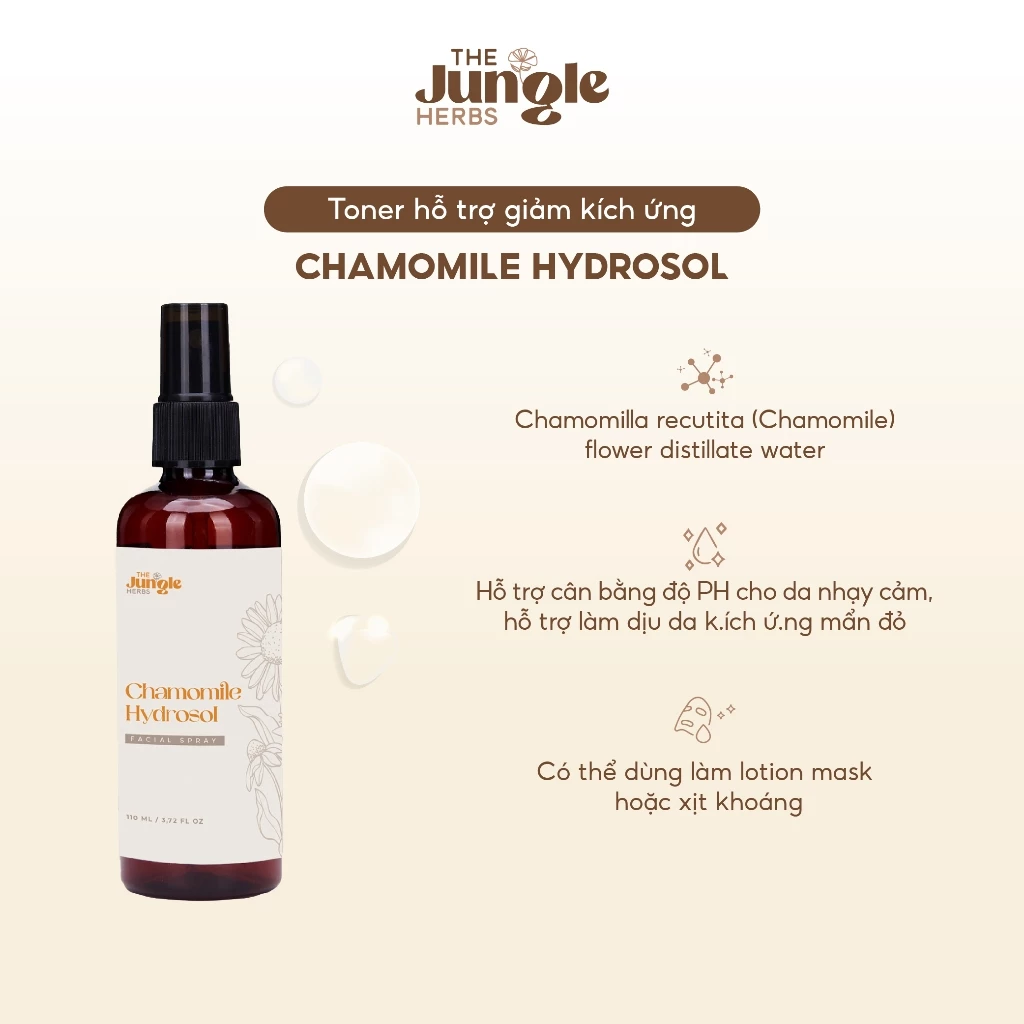 ⚡ FREESHIP⚡ Nước toner Chamomile Hydrosol cúc la mã nguyên chất handmade