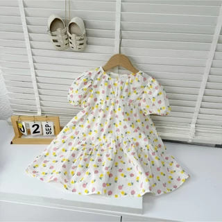 Tom&Chelsea - Váy đầm xinh cho bé gái (8-33kg / 1-8 tuổi), váy babydoll xòe rộng hoa quả mùa hè  🥰