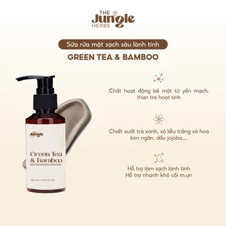 ⚡ FREESHIP⚡ Sữa rửa mặt handmade Green Tea & Bamboo Cleanser làm sạch sâu lành tính