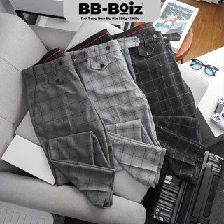 [BigSize] Quần Tây Nam Caro BB - Boiz Có Đai Chun Form Limfit BigSize 75kg - 130kg | Caro