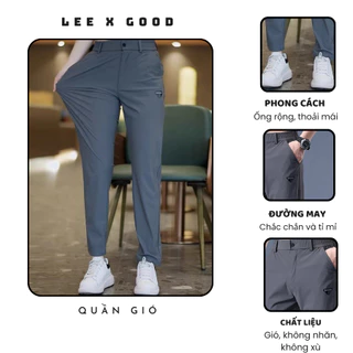 Quần Dài Thể Thao Nam Nữ LEE X - GOOD Chất Vải Gió Cao Cấp,Ống Suông, Form Baggy, Cạp Chun, Vận Động Thoải Mái - QG28