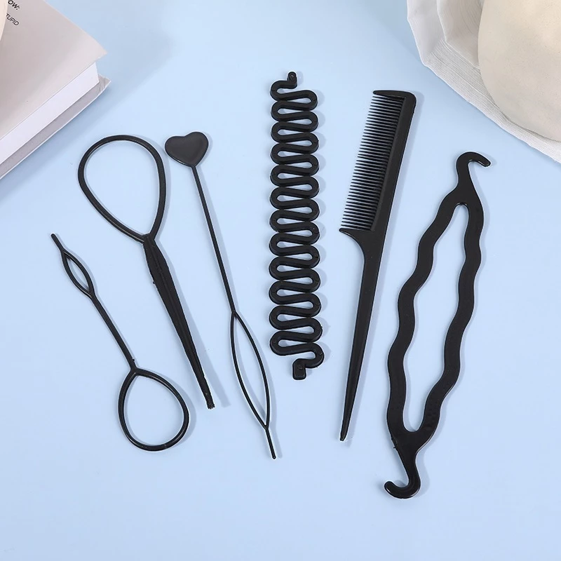 Bộ 6 Dụng Cụ Tạo Kiểu Tóc Tết Tóc Chân Rết Đuôi Sam Chuyên Dụng 88807