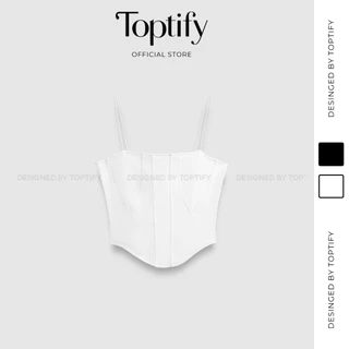 Áo croptop nữ body hai dây mảnh TOPTIFY kiểu phối viền Corset Blair Top AC60