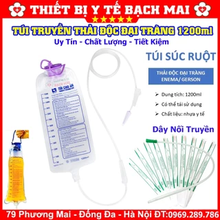 Túi Truyền Enema Thải Độc Đại Tràng Cafe Gerson, Túi Truyền Dịch, Túi Súc Ruột, Túi Cho Ăn 1200ml