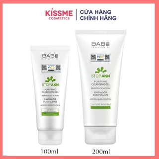 Gel Rửa Mặt Dịu Nhẹ Babe Stop AKN Purifying Cleansing Gel 100ml 200ml