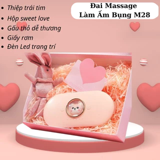 Máy Massage Bụng M28 Chườm Ấm Giảm Đau Bụng Kinh - Đai Massage Sưởi Ấm SOTHING Xiangwu - Bảo Hành 1 Năm + Hộp Quà Tặng