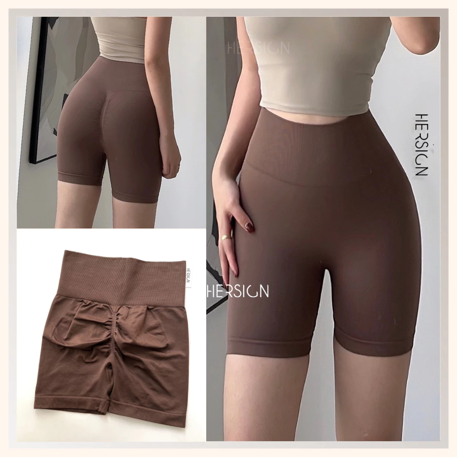 HERSIGN Quần ngố tập gym nữ Quần tập yoga Quần biker thể thao nữ NGO20 BST HERSIGN Bare Form