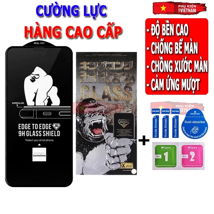 Kính cường lực full màn hình iphone 6/ 6s/ 7/ 8 plus/ x/ xsmax/ 11/ 12/ 13/ 14/ 15/ PLUS/ PROMAX