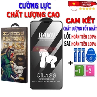 Kính Cường lực KK BAIKO full màn iphone 6/ 6s/ 7/ 8 plus/ x/ xs/ 11/ 12/ 13/ 14/ 15 promax