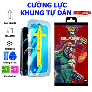 KÍNH CƯỜNG LỰC TỰ DÁN KING full màn dành cho iphone 6/ 7/ 8 PLUS/ X/ XSMAX/ 11/ 12/ 13/ 14/ 15 PRO/ PROMAX/ PLUS