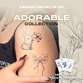 [Adorable Collection] Hình xăm dán tạm thời 15 ngày Inkaholic - xăm giả đẹp & ngầu y xăm thật, chống nước