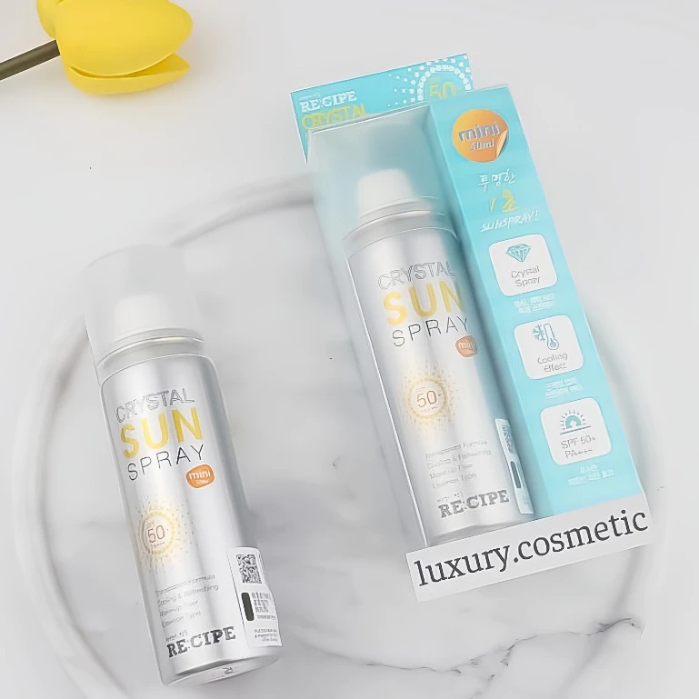 Kem chống nắng dạng xịt CRY.STAL SUN SP.RAY SPF 50+ PA+++ 150ml, kiềm dầu căng bóng chống nước tốt bảo vệ làn da của bạn