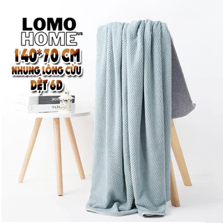 Khăn tắm công nghệ dệt 6D LOMO dùng cho gia đình, spa, khách sạn chất liệu nhung san hô siêu mềm mại, thấm hút