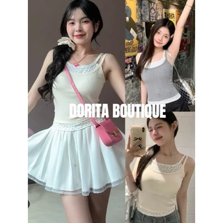 ÁO 2 DÂY MIX HOA NHÍ KÈM MÚT NGỰC SIÊU XINH DORITA BOUTIQUE