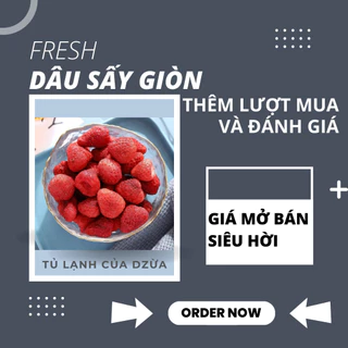 Dâu tây sấy lạnh giòn, ĂN VẶT HEALTHY GIẢM CÂN, đồ ăn vặt, làm bánh, bổ sung dinh dưỡng, ăn kiêng, ít đường...