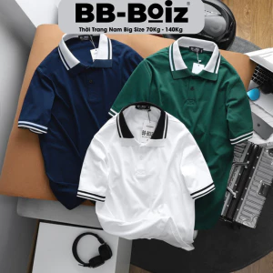 [BigSize] Áo Polo Nam Chất Thun 2 Chiều BB-Boiz Form Bigsize 80kg - 130kg | Cổ Viền Mẫu 2