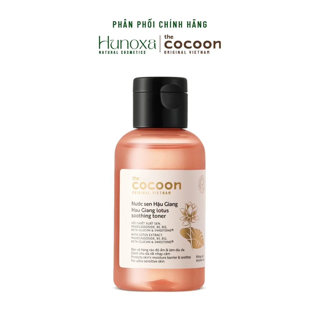 Nước sen Hậu Giang Cocoon MINISIZE toner phục hồi cấp ẩm và làm dịu da 140ml - HUNOXA