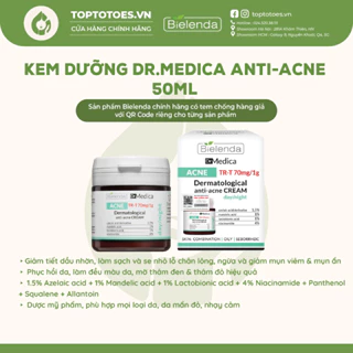 Kem dưỡng Niacinamide Bielenda Dr. Medica Antiacne Dermatological giảm mụn, mờ thâm